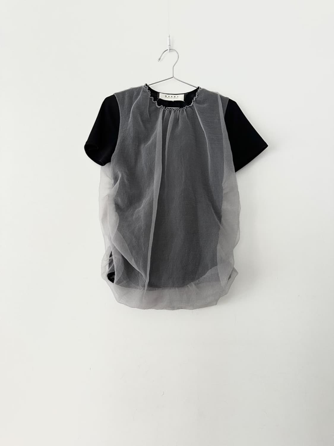 MARNI double layer organza top / black 상품이미지1
