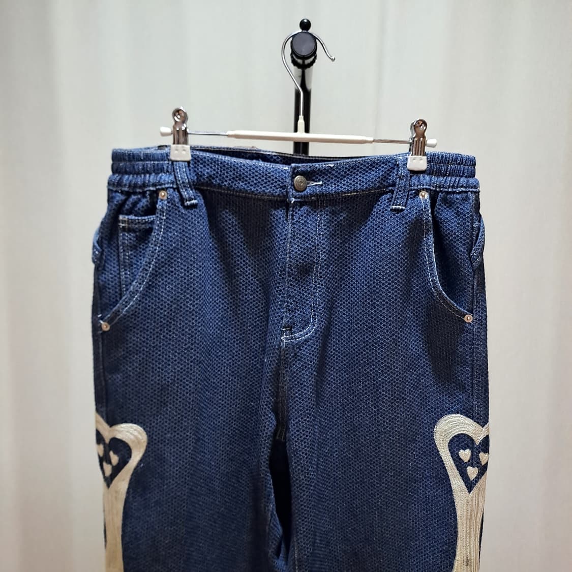 (택포) 글랙 본하트 자수 데님팬츠 M 32-34 A920 상품이미지3