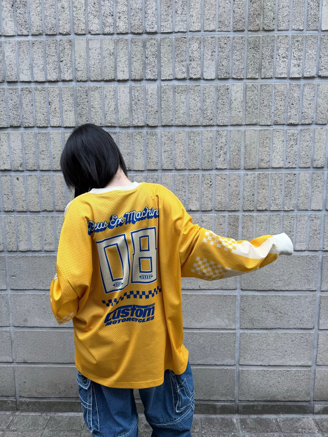 데우스 오버핏 매쉬 롱 슬리브 상품이미지4