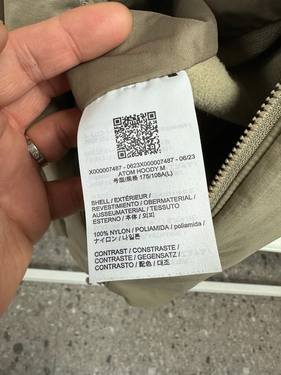 아크테릭스 아톰LT 후디 스모크 블러프(베이지) L 상품이미지9