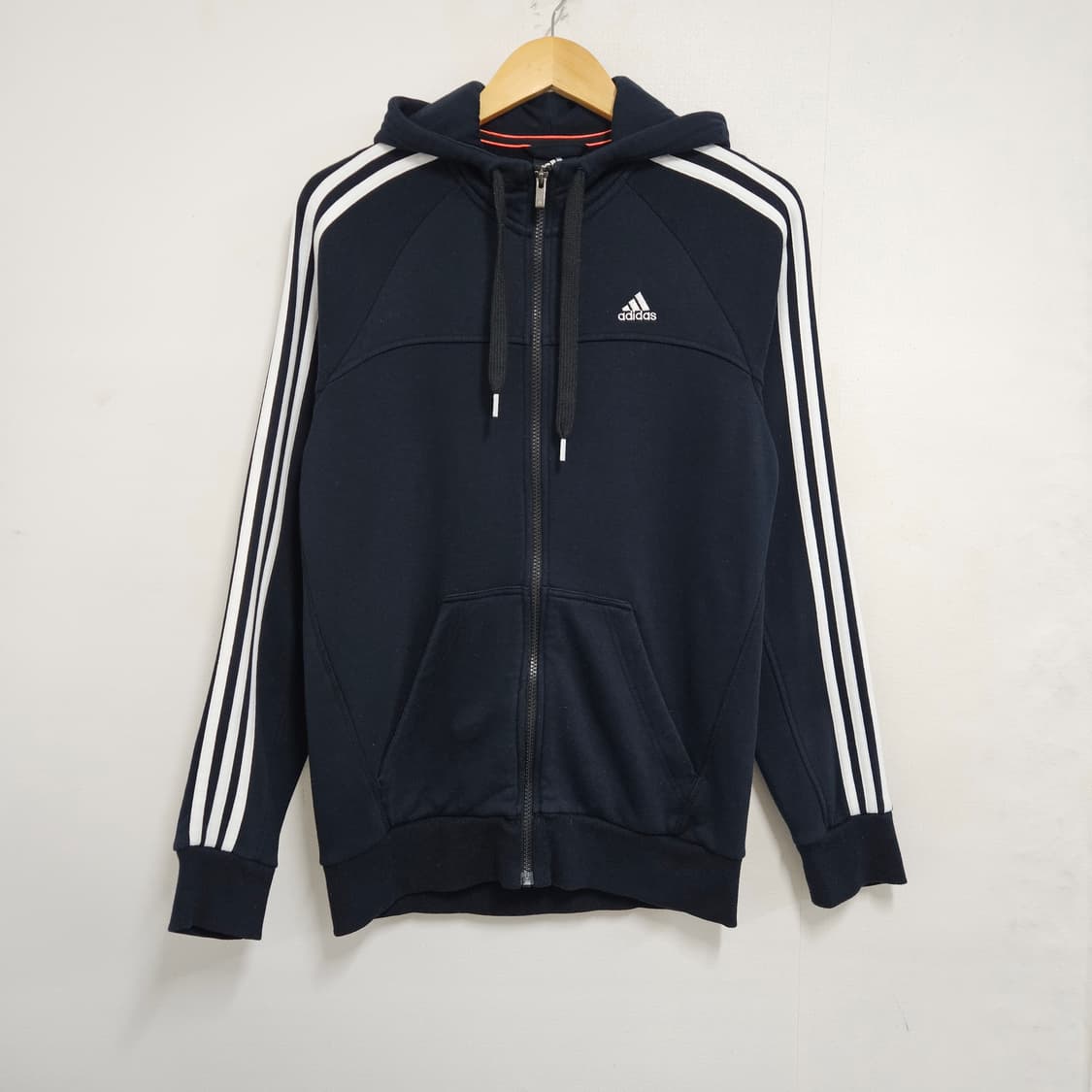 95 아디다스 삼선 기모 후드집업 네이비 상품이미지1