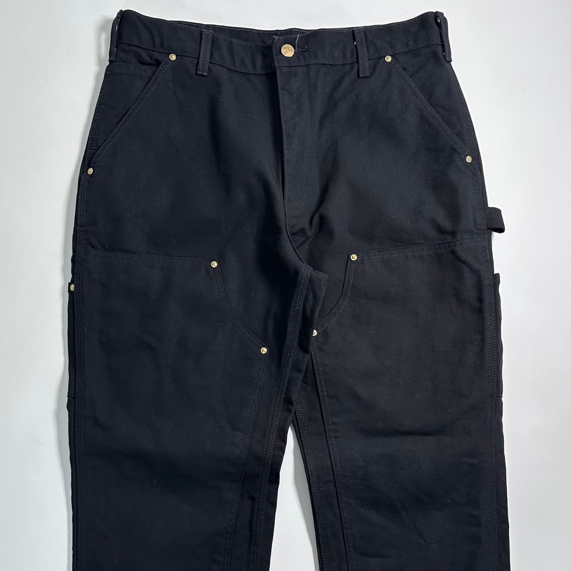 칼하트 b01 블랙 캔버스 더블니 팬츠  상품이미지1