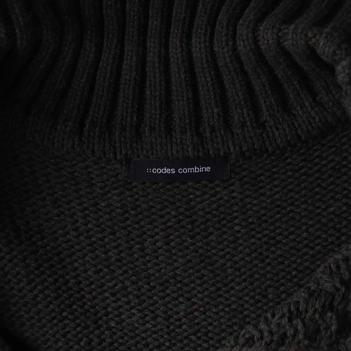 코데즈컴바인 딥그린 꽈배기 투웨이 니트 집업 F 상품이미지5