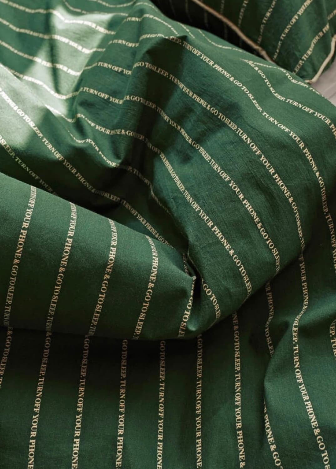 Saytouche 세이투셰 그린 스트라이프 이불커버 S 상품이미지3