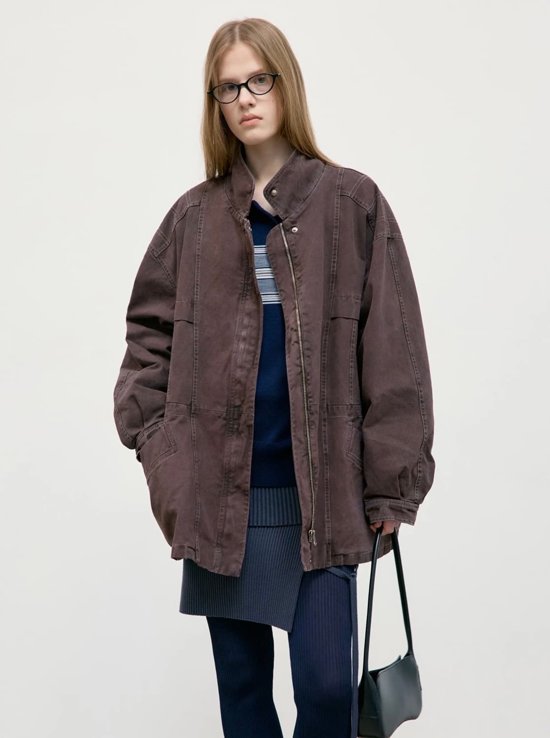 로우클래식 피그먼트 워시드 스티치 하프 자켓 상품이미지1