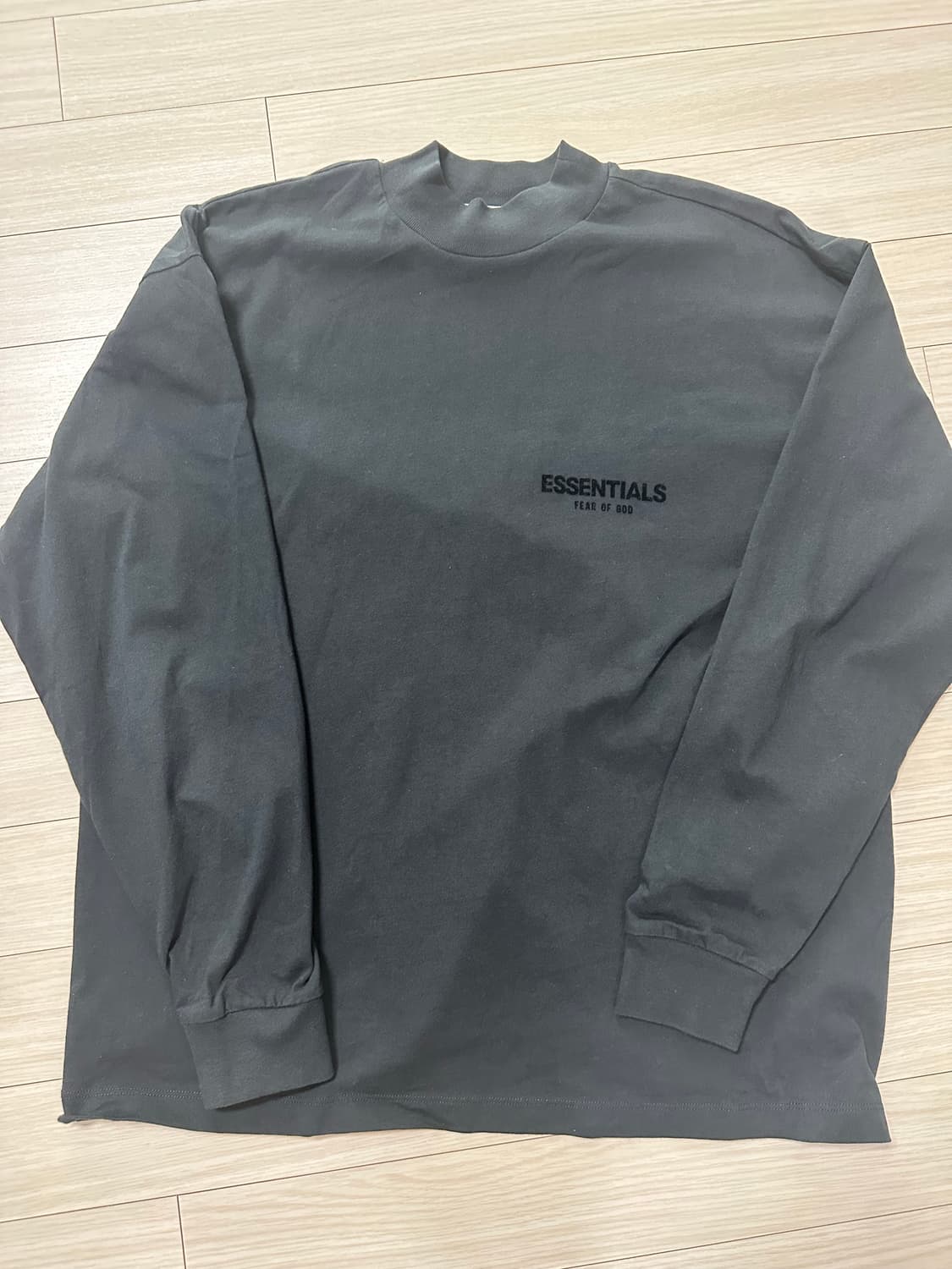 피오갓 에센셜 백로고 롱슬리브 블랙 M사이즈 상품이미지1