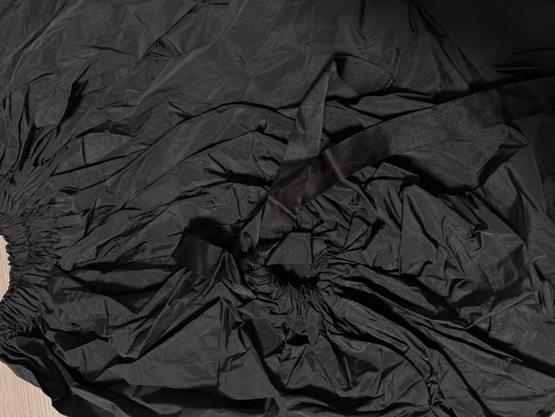 웨드 스튜디오 태피터 시그니처 타이 스커트 블랙 상품이미지7