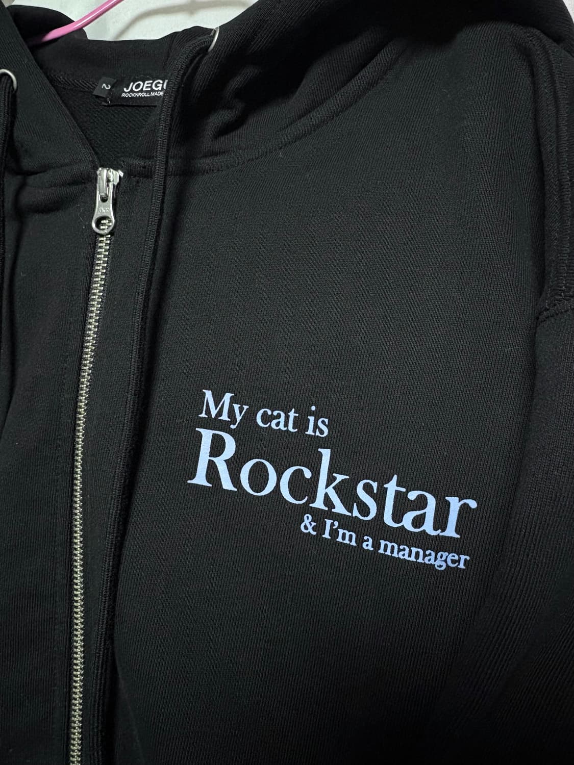 조거쉬 My cat is Rockstar 후드집업 상품이미지2