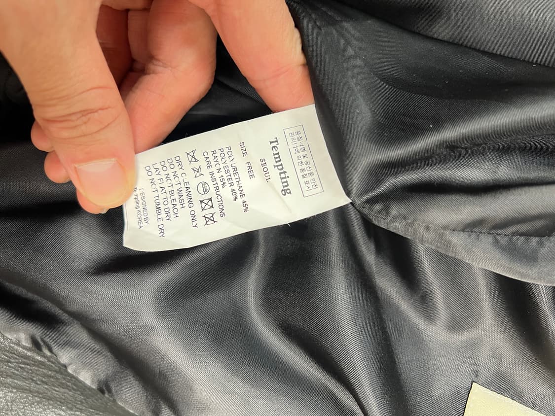 [FREE] TEMPTING 비건레더 배색 레이싱 자켓 상품이미지6