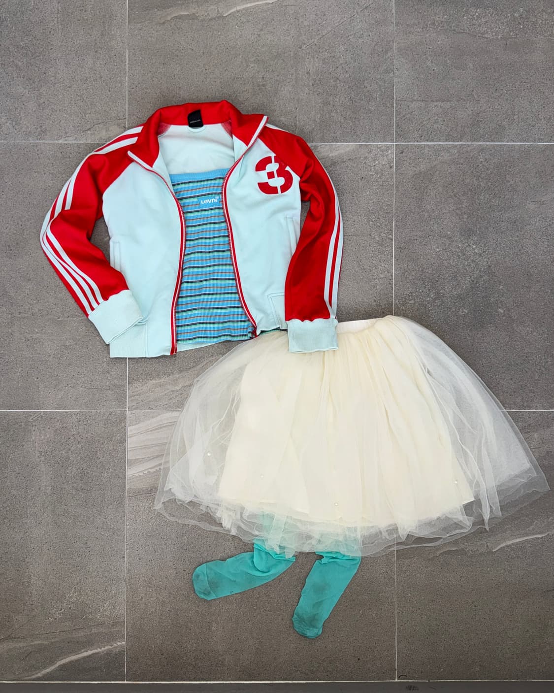 Adidas 80’s mint red track jersey  상품이미지1