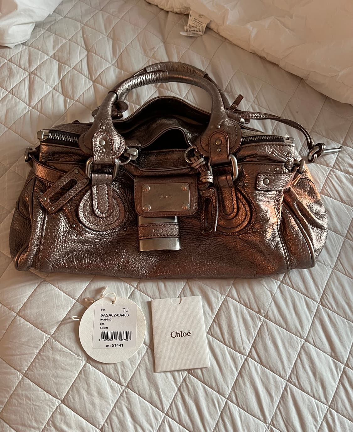 Chloe 실버 브론즈 패딩턴백 상품이미지1