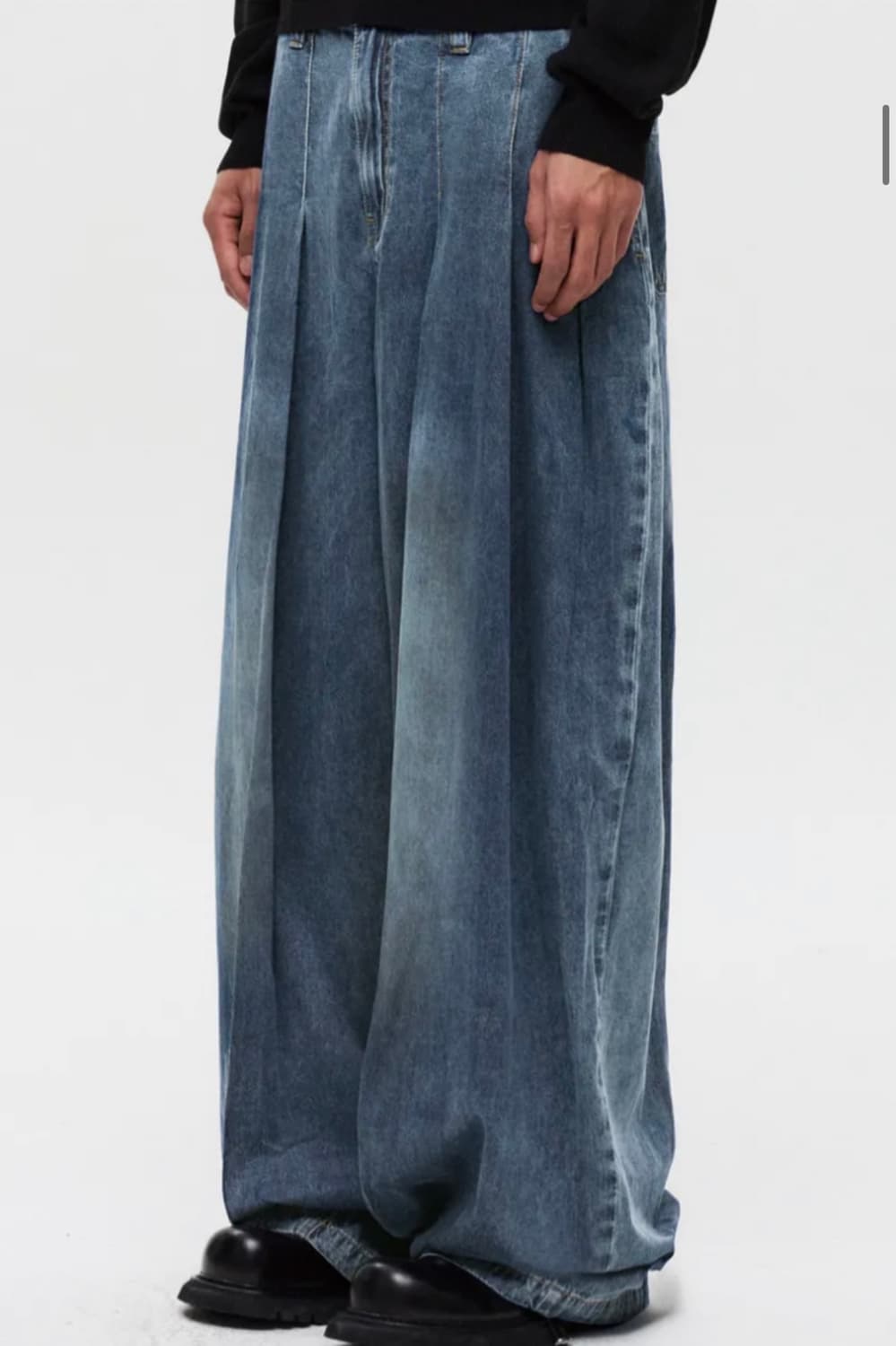 DNSR 디앤써 멀티플리츠 데님 블루 L 상품이미지2