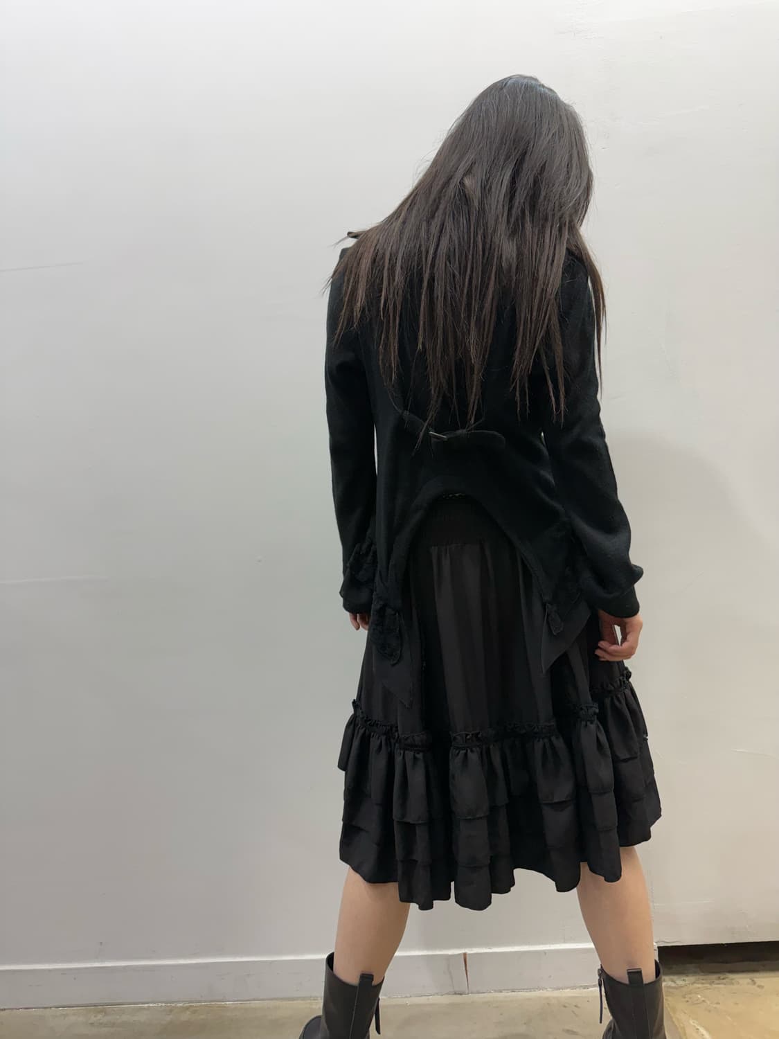 오즈온 고딕 밴딩 디테일 프릴 스커트 상품이미지4