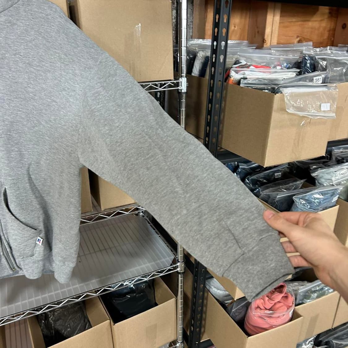 90s 러셀 애슬레틱 후드집업 그레이 상품이미지4