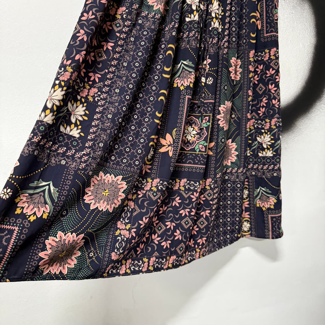 VTG 빈티지 히피 모리 에스닉 멀티 패턴 플레어 롱 스커트 상품이미지4