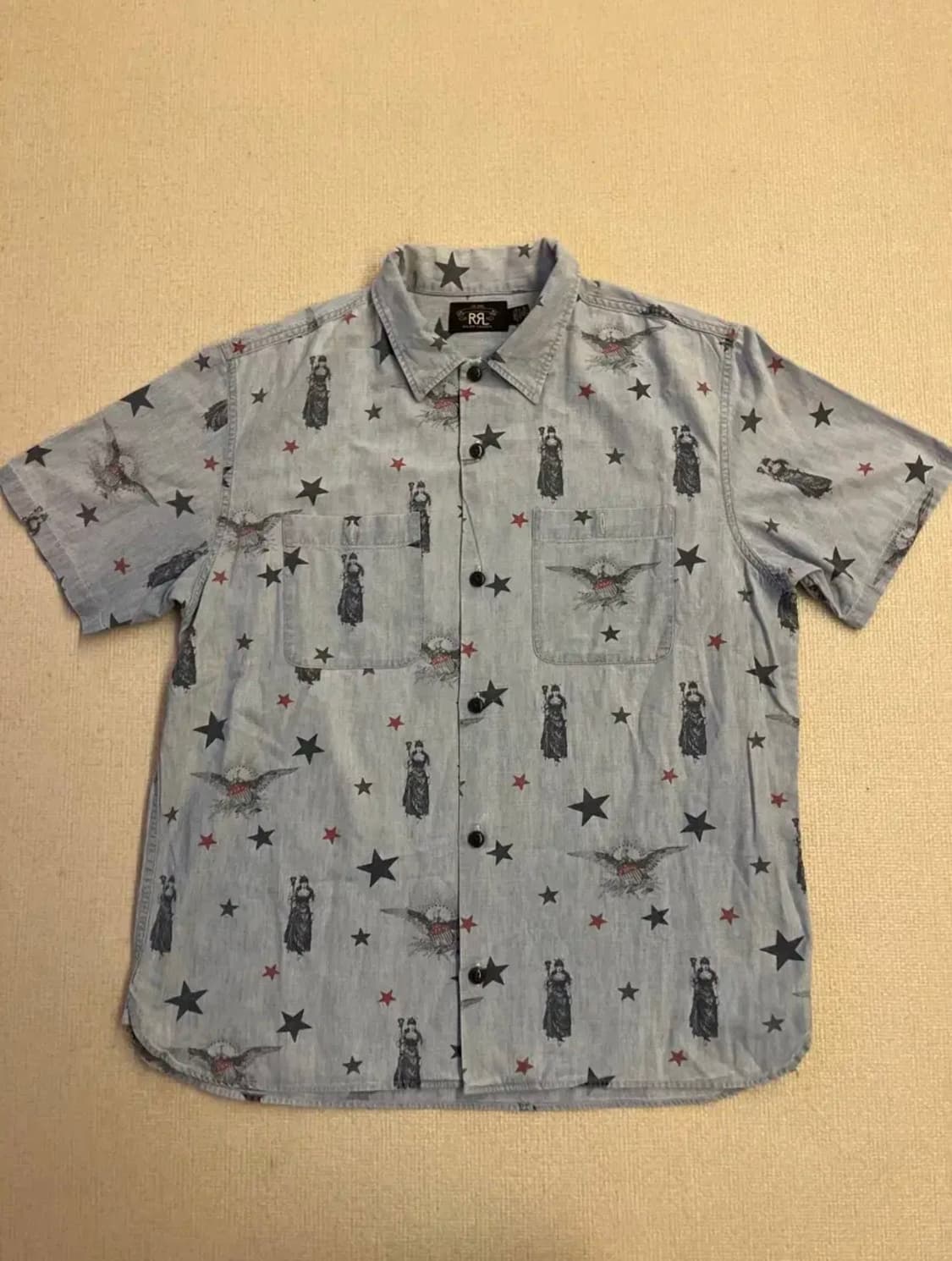 RRL PRINTED CHAMBRAY DENIM SHIRTS 상품이미지1