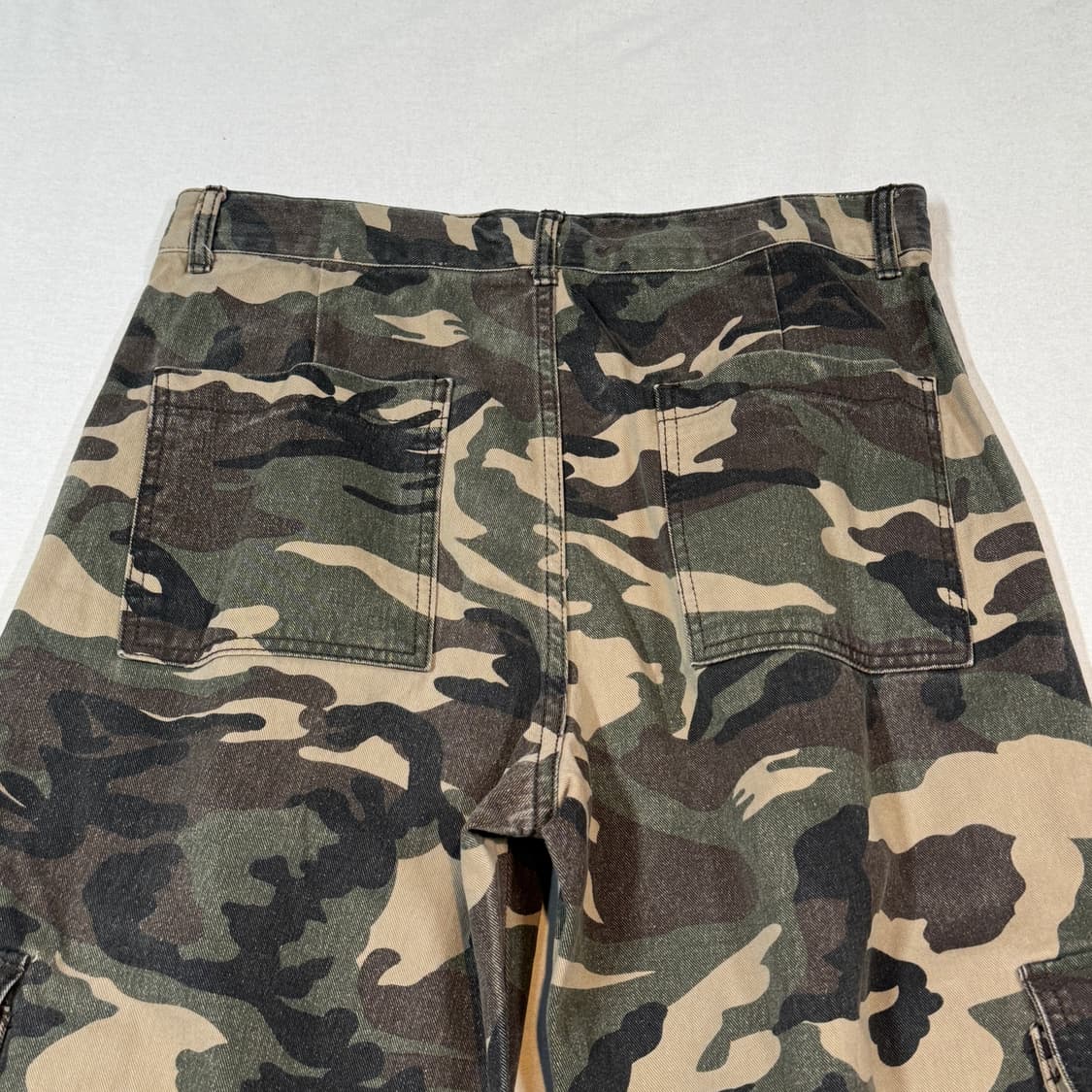 34inch) 밀리터리 카모 패턴 와이드 카고 팬츠 바지 상품이미지5