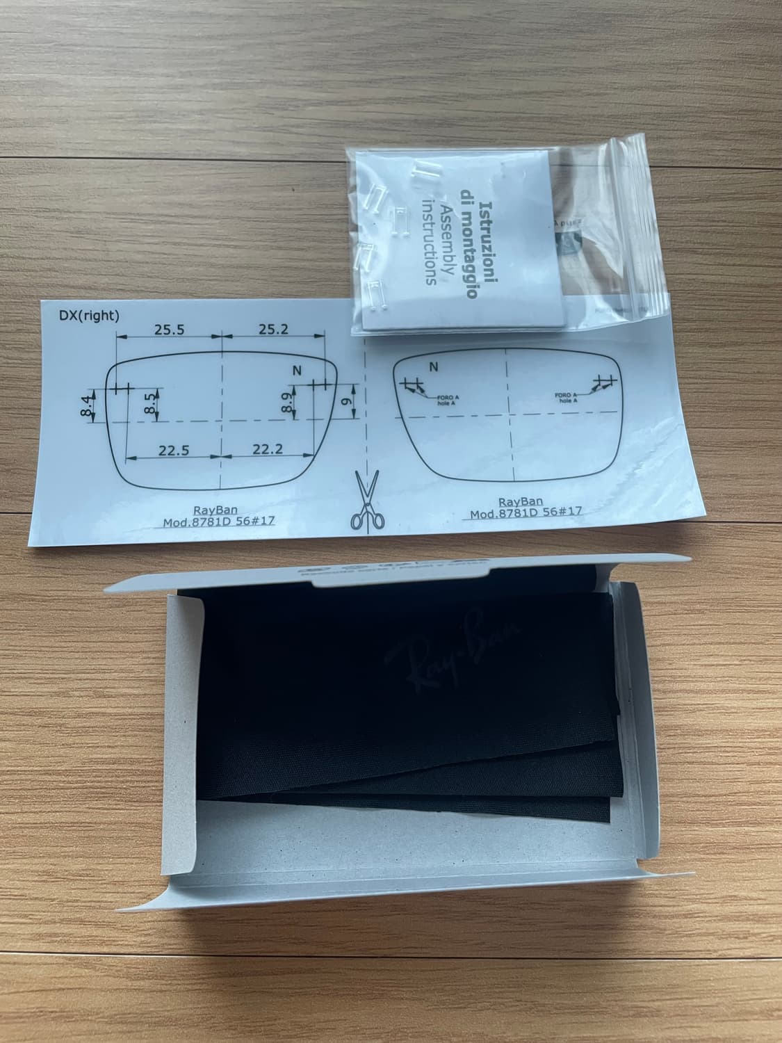 레이벤 RX8781D 레이밴 무테 안경테 블루라이트 차단 가벼운 티타늄  상품이미지3