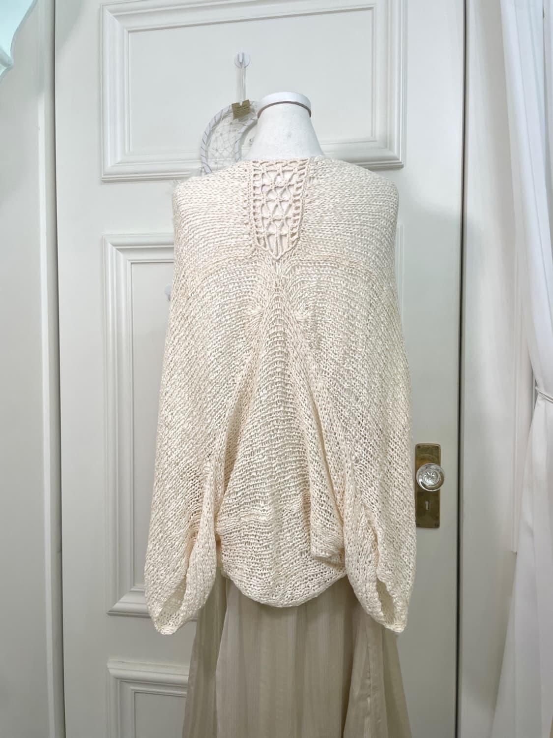 ivory crochet open cardigan&EARTH white 상품이미지2