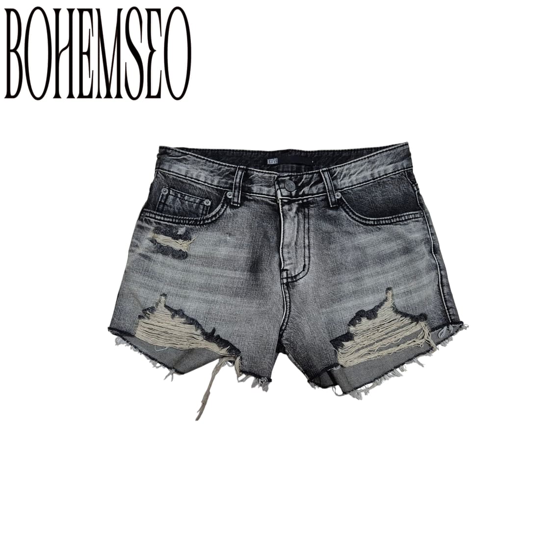 BOHEMSEO Grunge denim short pants 상품이미지2