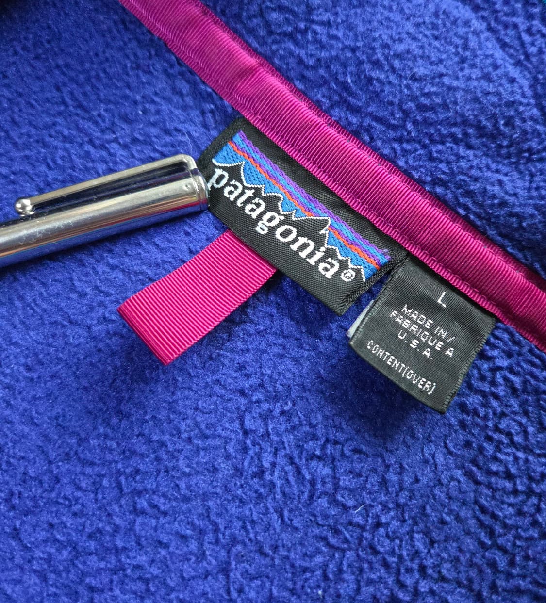 (L)파타고니아 Rare 반집업 블루 신칠라 상품이미지5