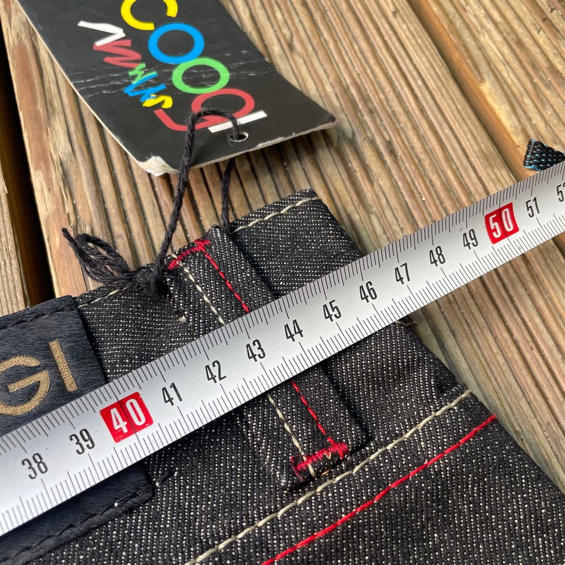 쿠지 자수 흑청 데님팬츠 상품이미지8