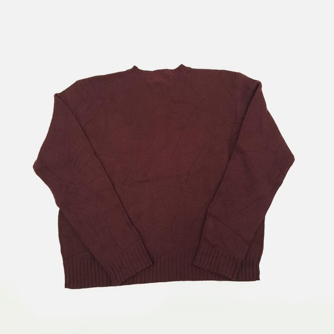 (CS569)XL 폴로 랄프로렌 버건디 V넥 램스울 니트 스웨터knit 상품이미지6