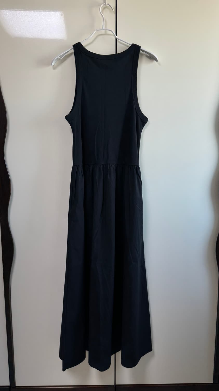 코스 컨트래스트 패널 드레스 블랙 S 상품이미지4