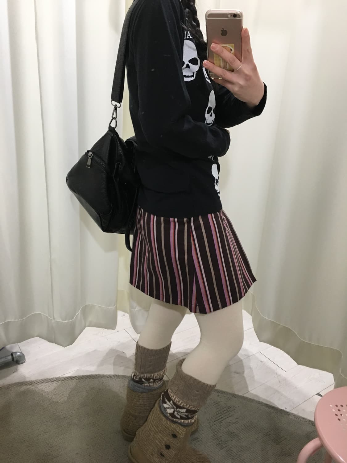 아페쎄 스트라이프 미니 스커트 상품이미지3