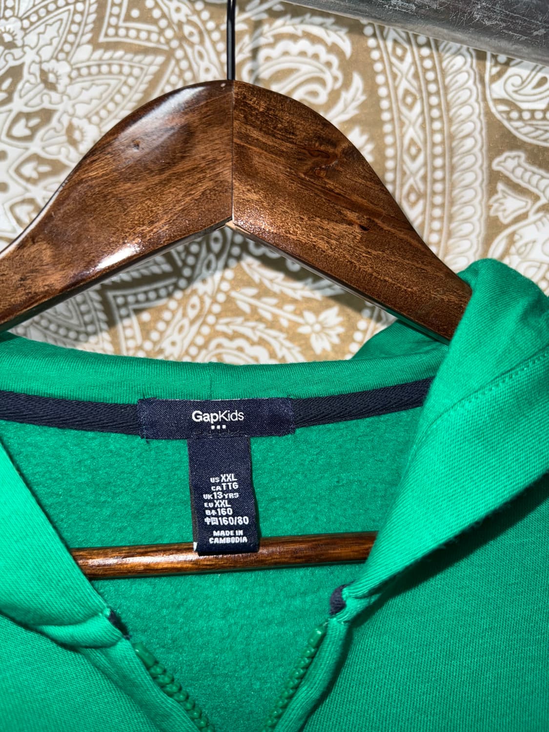 GAP 갭 빅로고 그린 기모 후드집업  상품이미지5