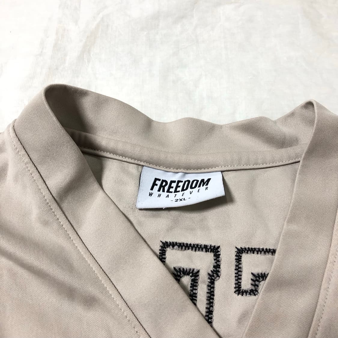 프리덤 럭비 티셔츠 크림 2XL 상품이미지2