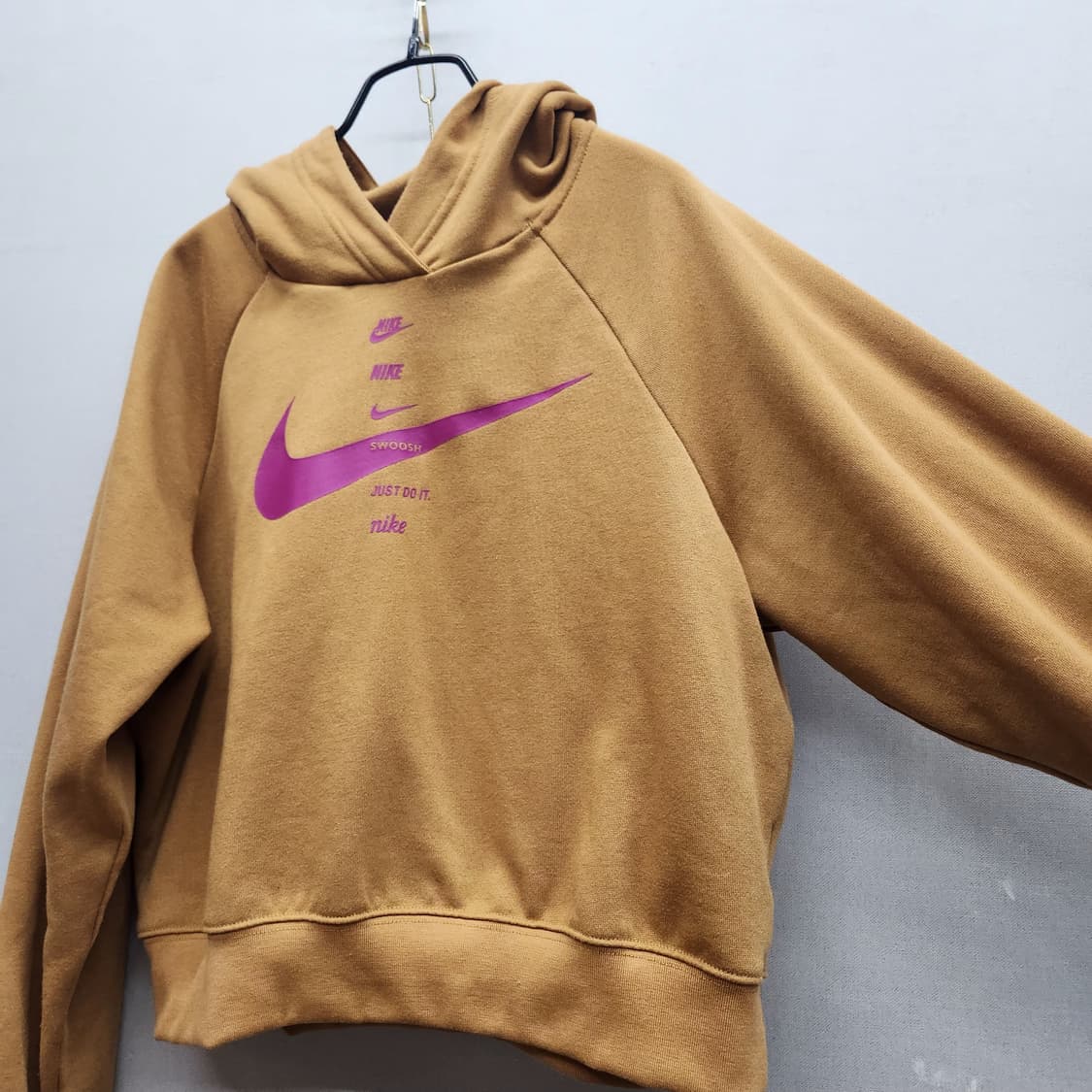 나이키 스우시 로고 크롭 오버핏 후드티 S(L) 상품이미지2