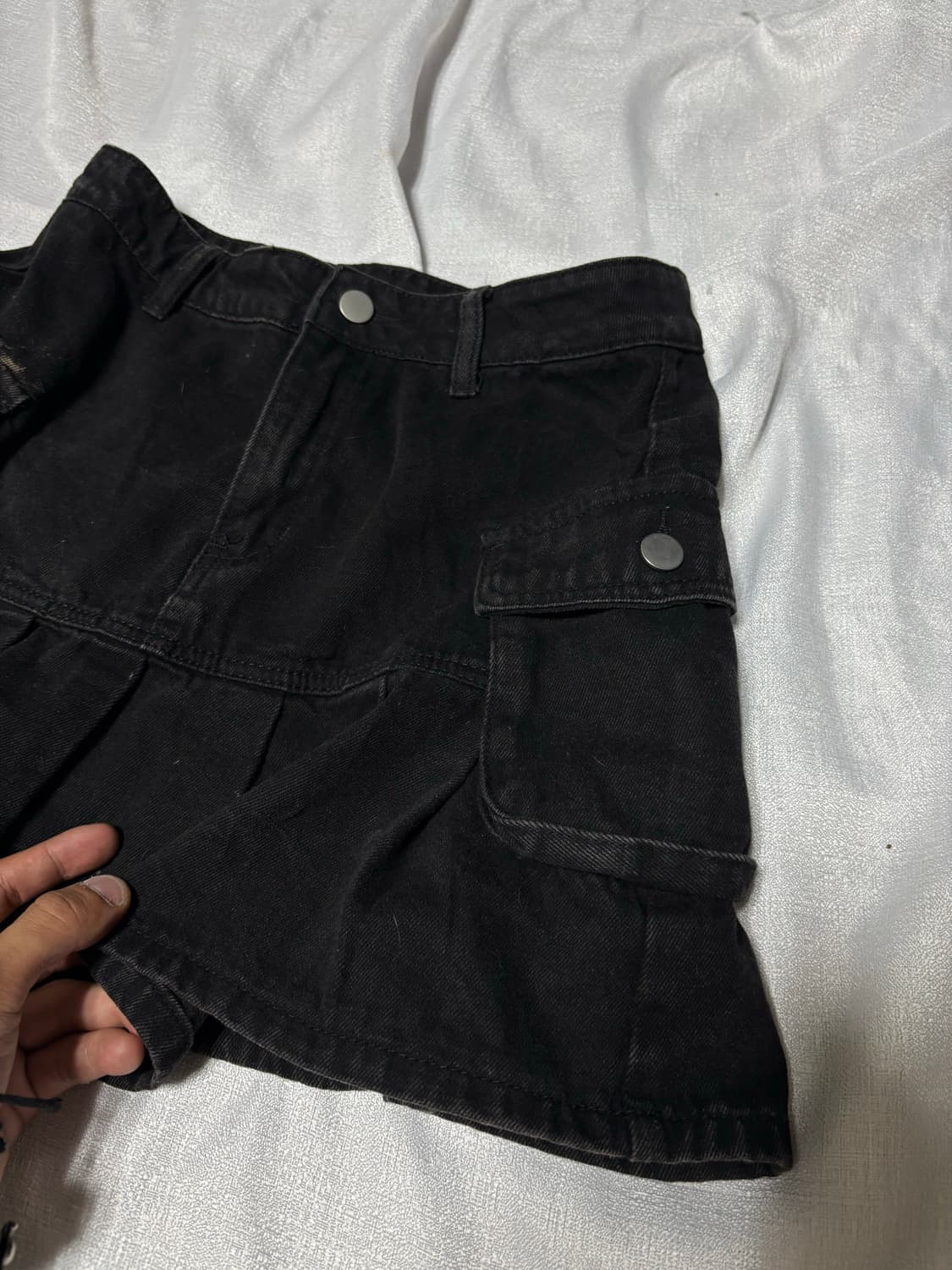 “Unknown” Y2K Black Cargo Pocket Skirts 상품이미지4
