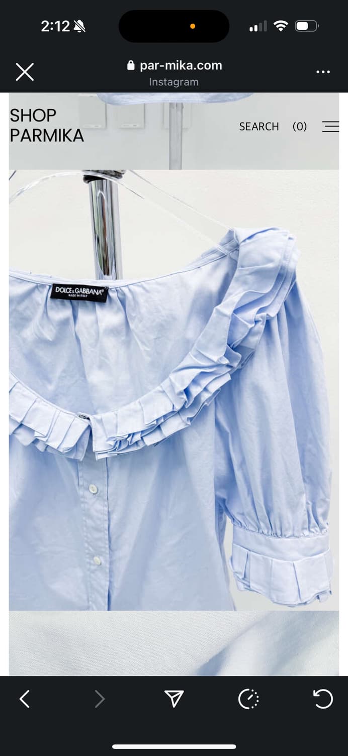 D&G ruffle collar cotton blouse 상품이미지6