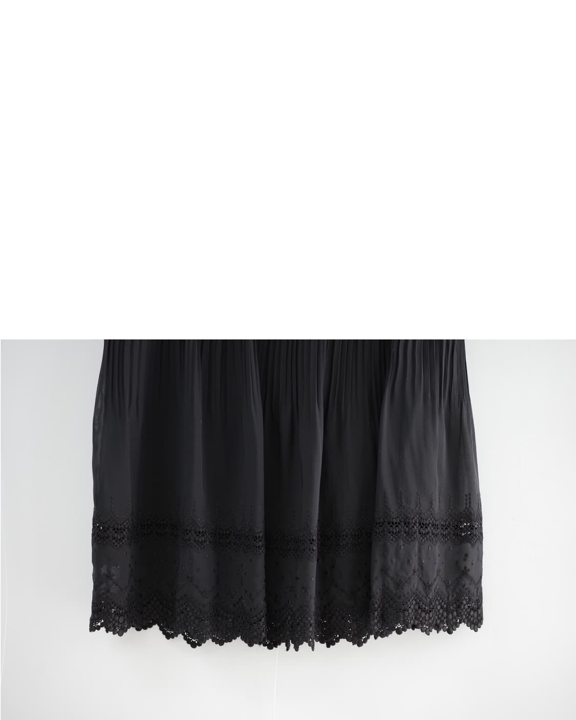 any FAM black pleats lace skirt 상품이미지3