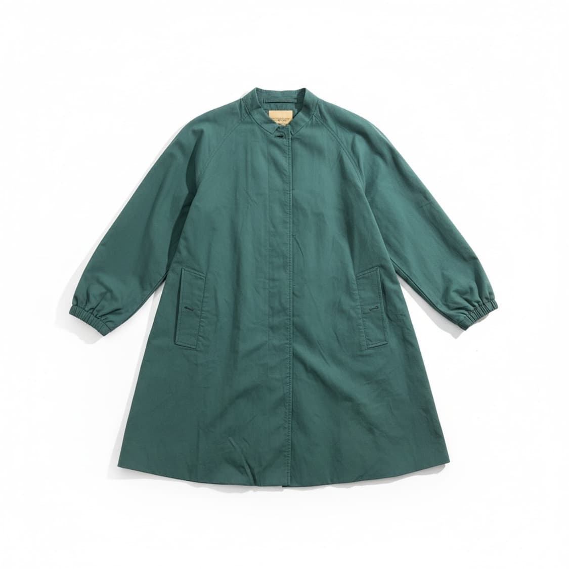 버버리 코튼 롱 코트 에메랄드 그린 상품이미지1