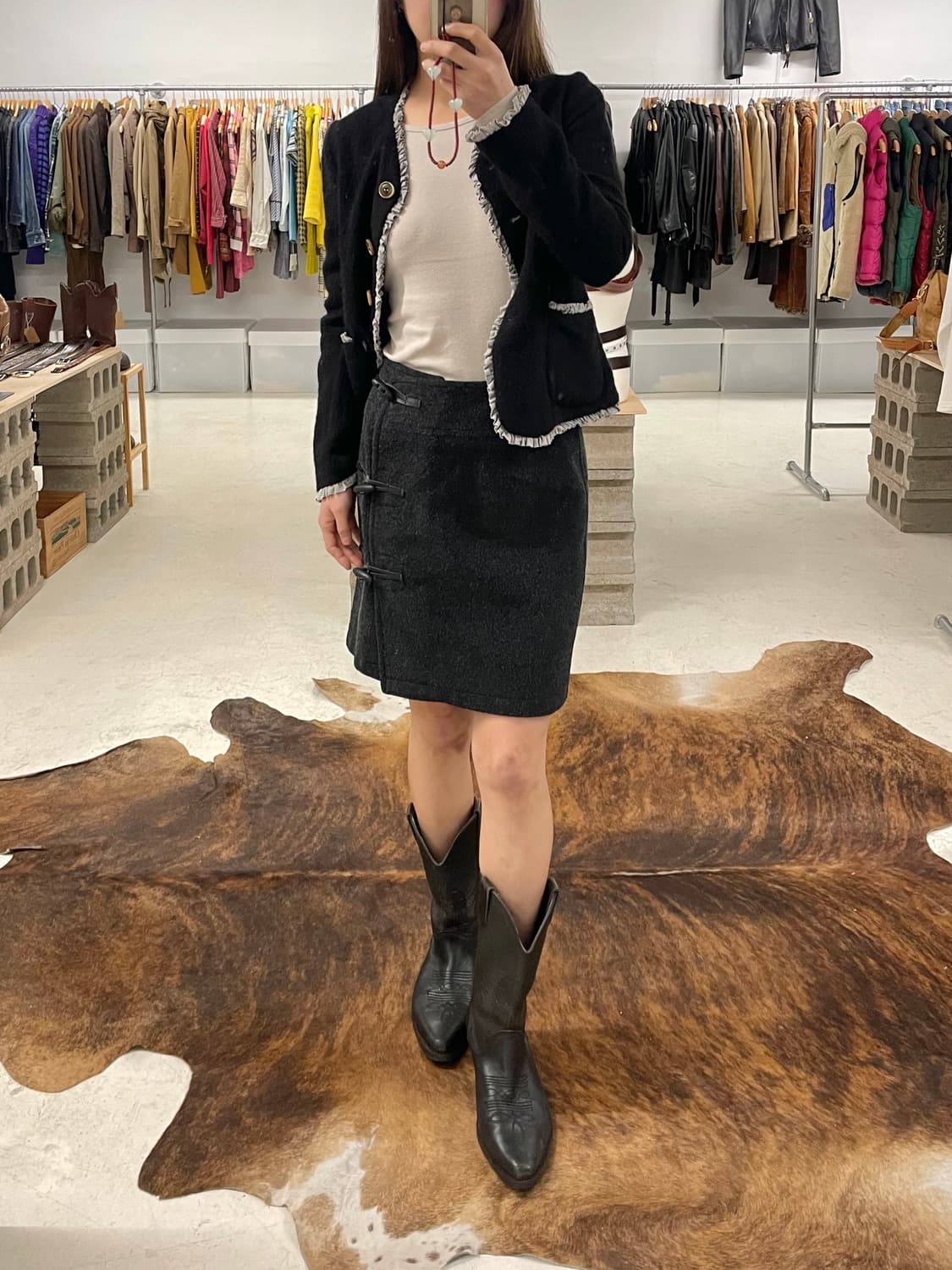 JUNKO SHIMADA duffle skirt 준코 시마다 더플 스커트 상품이미지1