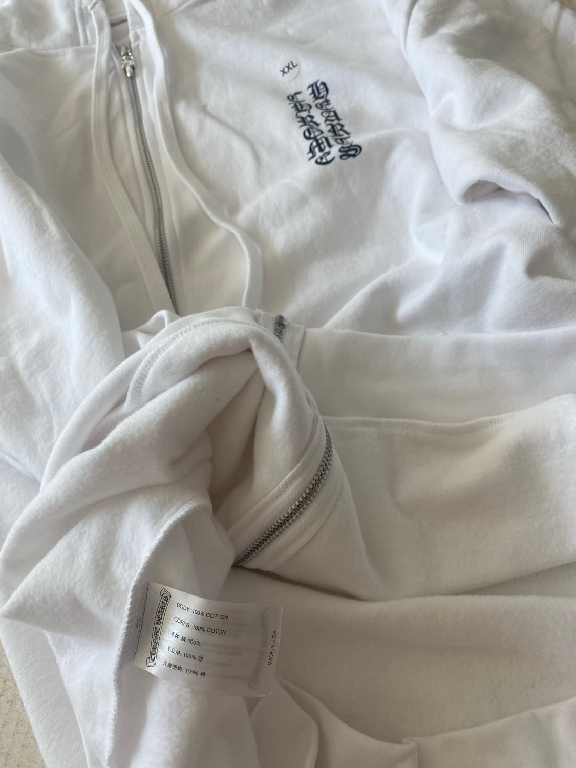 (새제품/XXL) 크롬하츠 버티컬로고 후드집업 상품이미지5