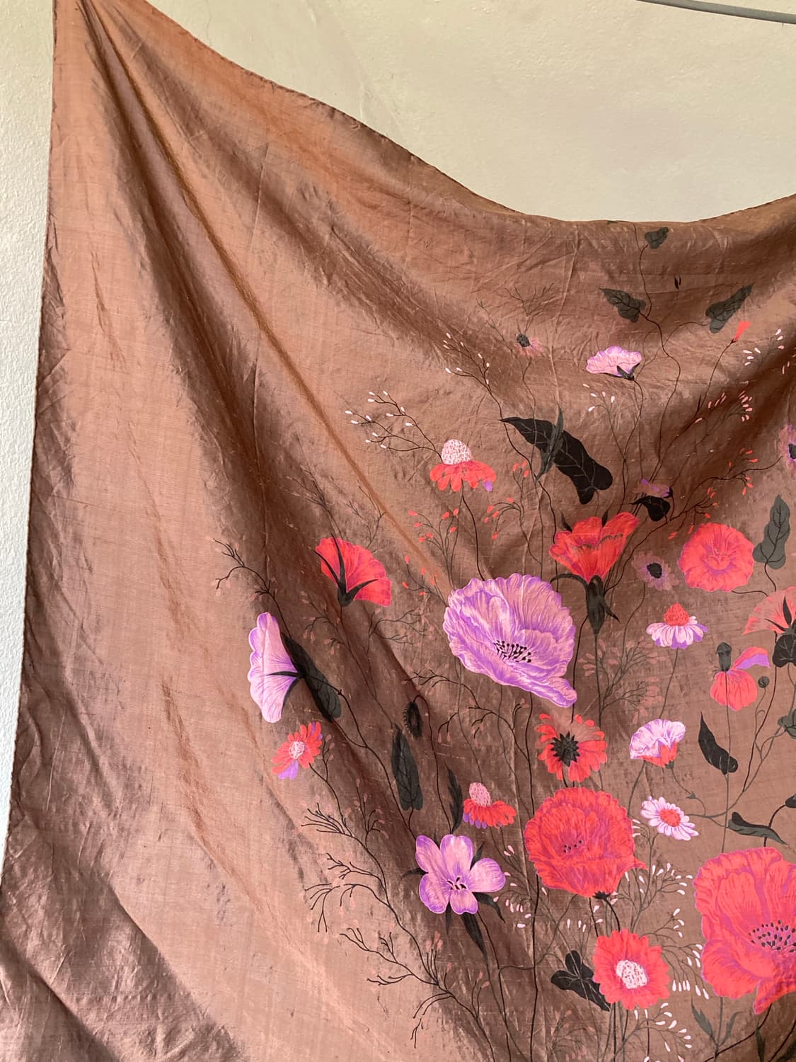 에스닉 브라운 플라워 스카프 상품이미지2