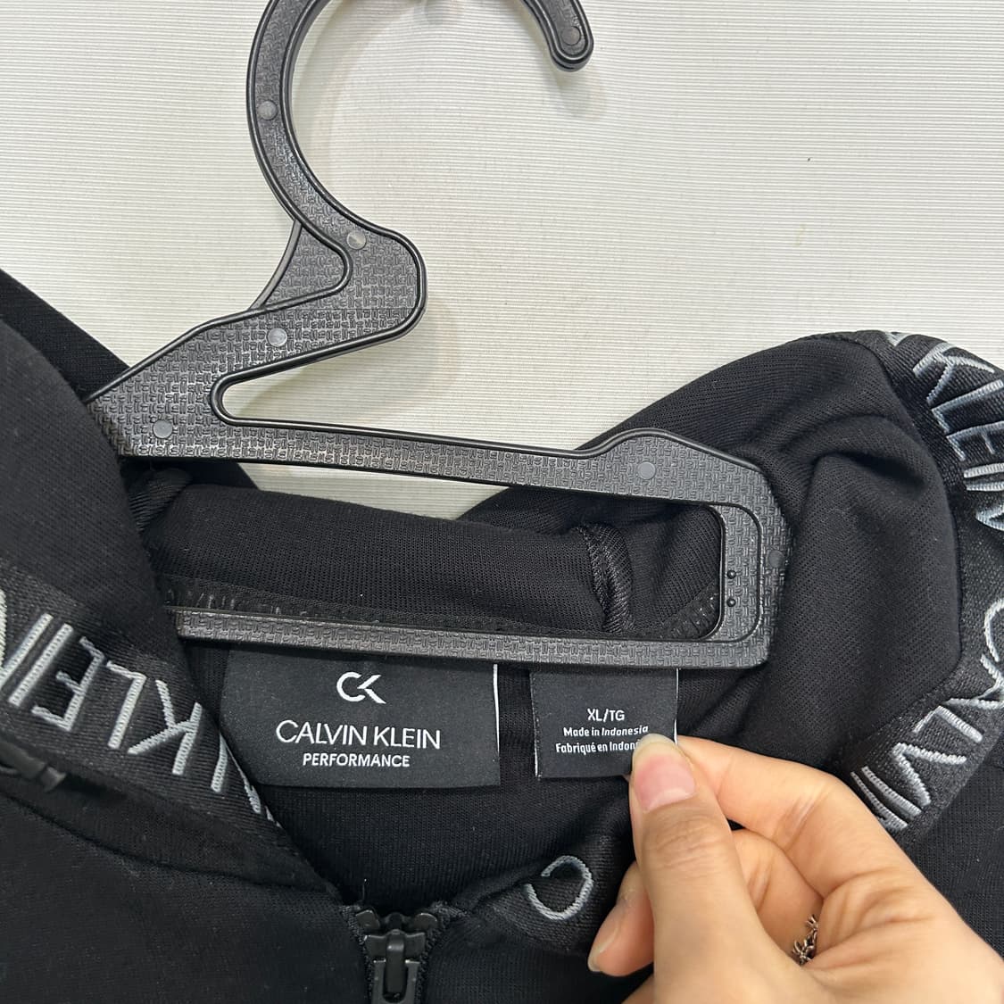 캘빈클라인 스펠아웃 후드집업 XL 블랙 상품이미지2