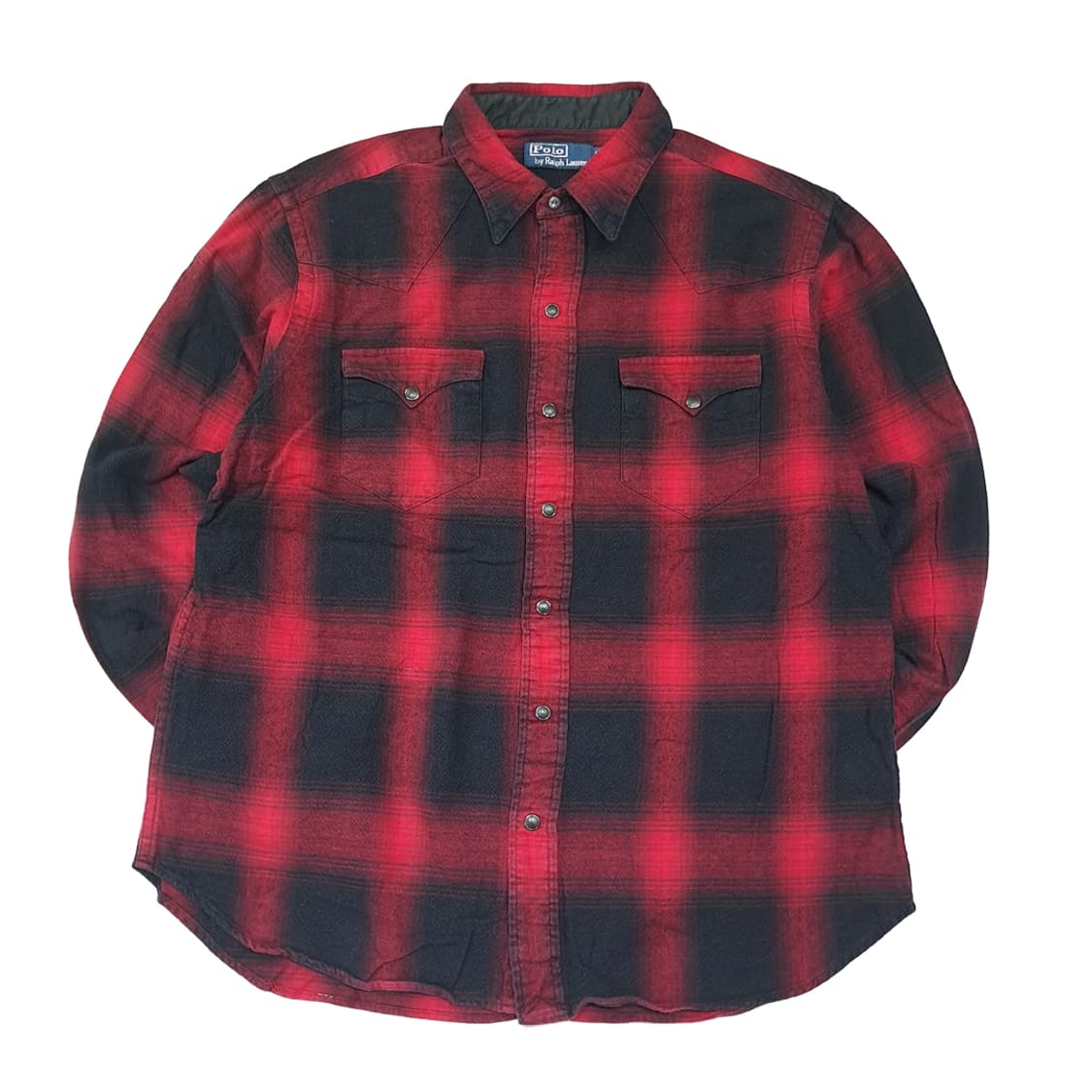 CL627 L 폴로 90s 버팔로 체크 웨스턴 RLPC 셔츠 남방 상품이미지1