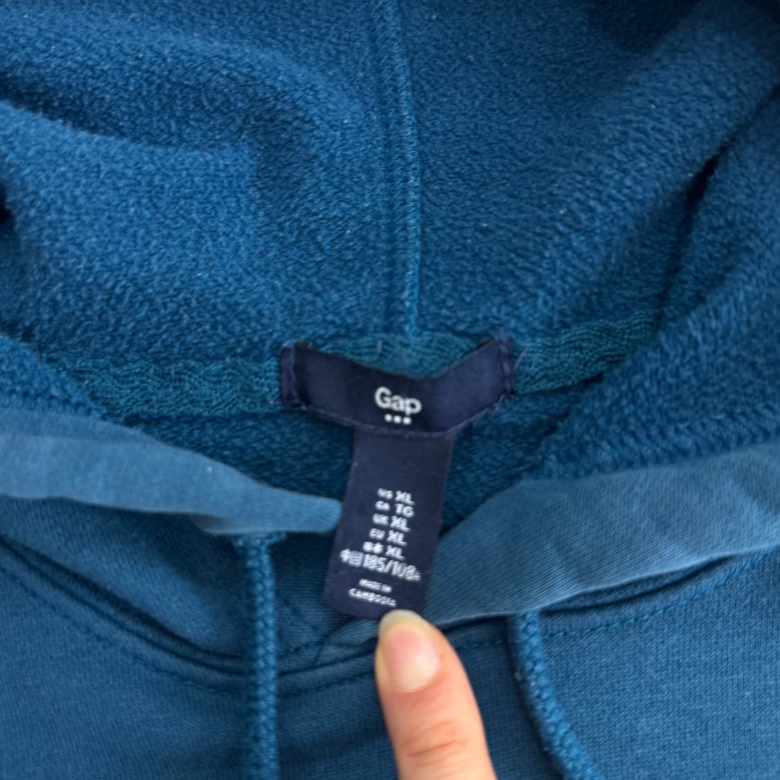 Gap 갭 네이비 로고 딥 다크 블루 후드티 상품이미지5