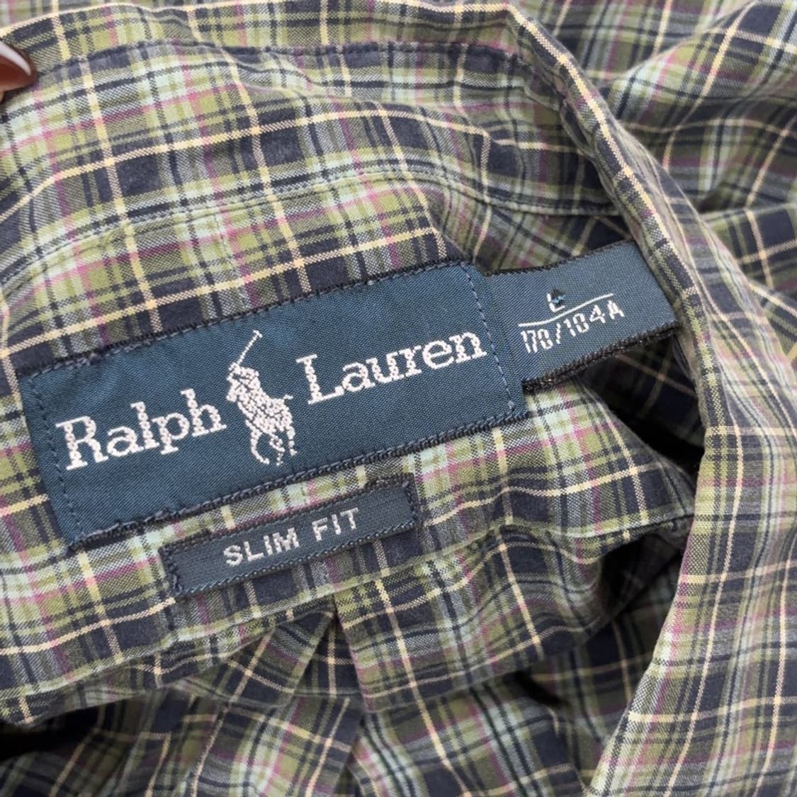 폴로 랄프로렌 슬림핏 빈티지 체크 셔츠 L P00038 상품이미지3