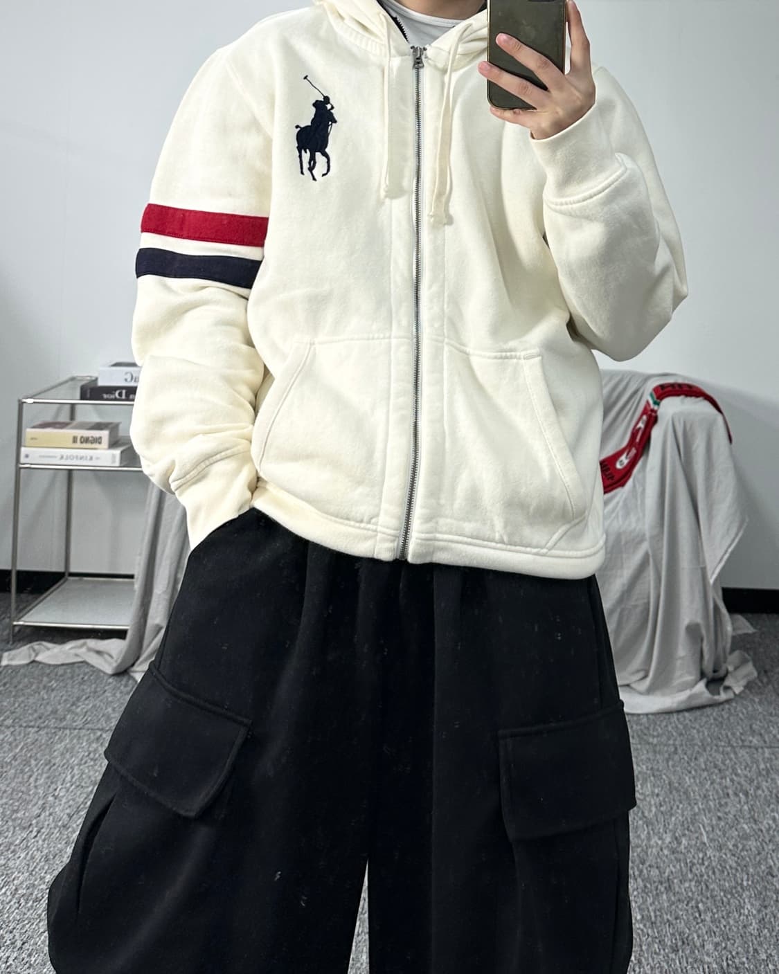 폴로 랄프로렌 빅포니 써멀 후드집업 L 상품이미지3