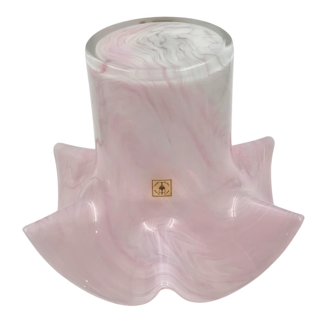 70s 이와타 아트글라스 꽃잎 마블 탁상 램프 상품이미지7