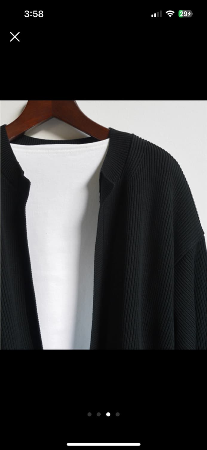 AURALEE 헤비트위스트  블랙 가디건 상품이미지2