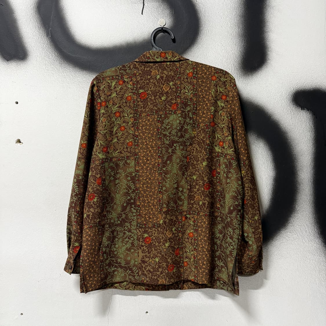 VTG 빈티지 오리엔탈 플로럴 패턴 긴팔 셔츠 상품이미지2