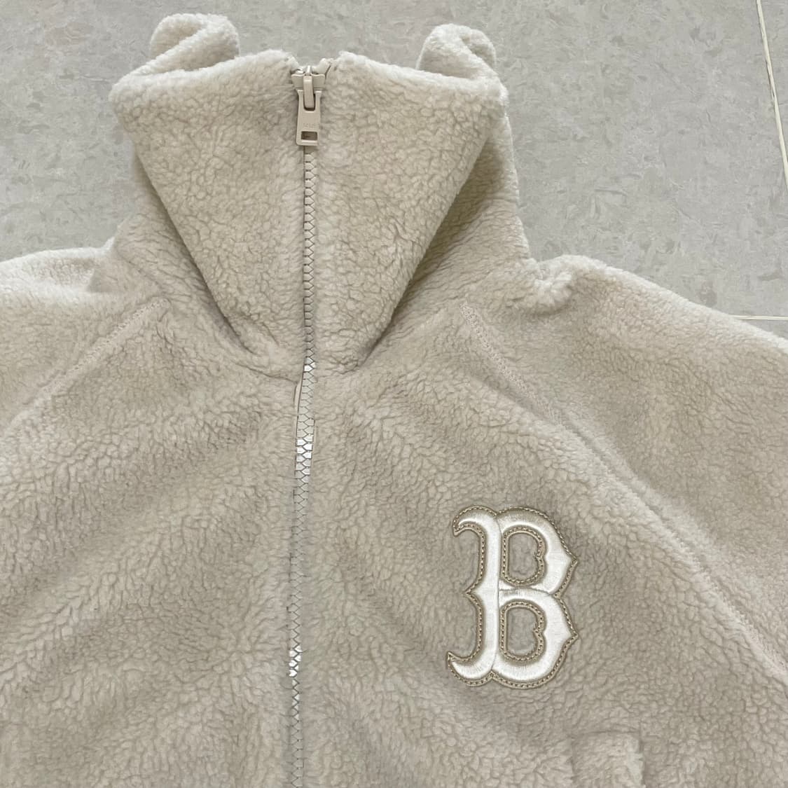 MLB 베이직 경량 크롭 후리스 점퍼  상품이미지5