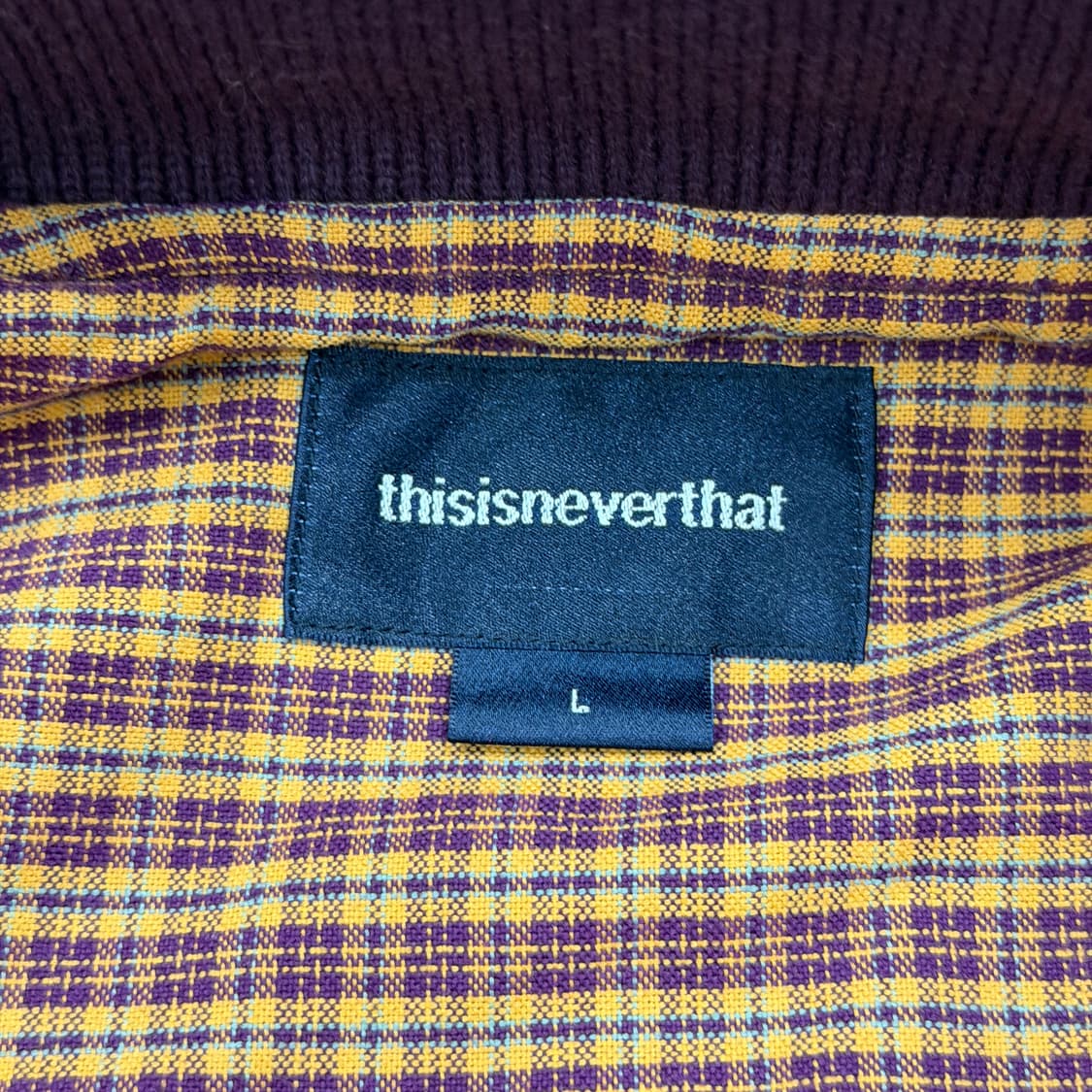 디스이즈네버댓 래글런 바시티 자켓 퍼플 L 상품이미지6