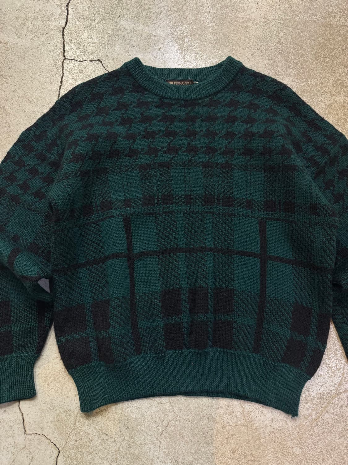 빈티지 패턴 울 100니트 상품이미지2